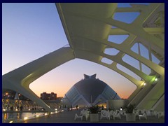 City of Arts and Sciences at sunset - L'Hemisfèric and Príncipe Felipe Science Museum